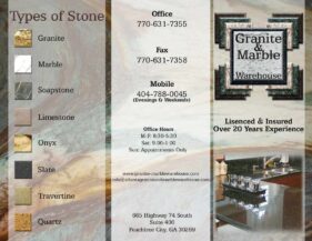 Granite and Marble Warehouse Brochure